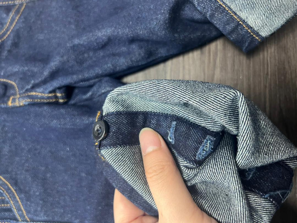 Close-up of hidden extendable hem on Grow-Ease™ kids jeans designed for long-term wea
